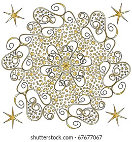 Festive golden vector ornament