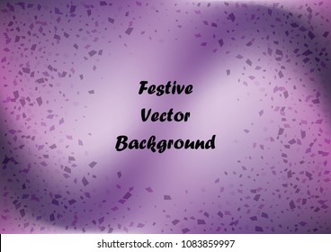 Festive gradient rectangle confetti background. Holographic frame confetti texture for holiday postcard, poster, carnivals, birthday and children's parties. Cover confetti mock-up. Wedding card layout