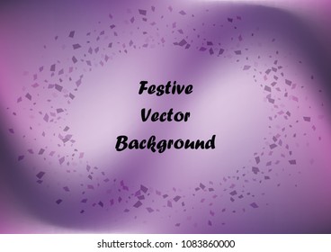 Festive gradient rectangle confetti background. Holographic frame confetti texture for holiday postcard, poster, carnivals, birthday and children's parties. Cover confetti mock-up. Wedding card layout