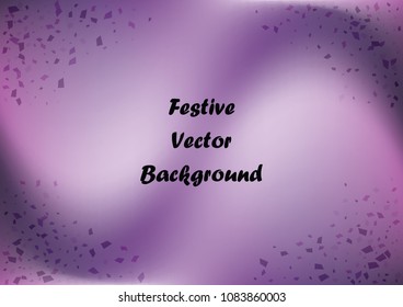 Festive gradient rectangle confetti background. Holographic frame confetti texture for holiday postcard, poster, carnivals, birthday and children's parties. Cover confetti mock-up. Wedding card layout