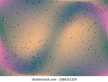Festive gradient rectangle confetti background. Holographic frame confetti texture for holiday postcard, poster, carnivals, birthday and children's parties. Cover confetti mock-up. Wedding card layout