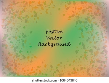 Festive gradient rectangle confetti background. Holographic frame confetti texture for holiday postcard, poster, carnivals, birthday and children's parties. Cover confetti mock-up. Wedding card layout