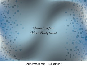 Festive gradient round confetti background. Holographic frame confetti texture for holiday, postcard, poster, carnivals, birthday and children's parties. Cover confetti mock-up. Wedding card layout