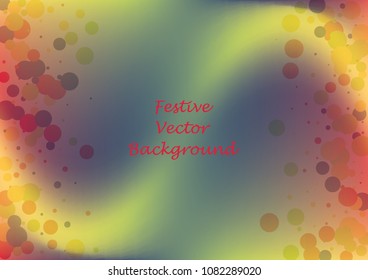 Festive gradient round confetti background. Holographic frame confetti texture for holiday, postcard, poster, carnivals, birthday and children's parties. Cover confetti mock-up. Wedding card layout