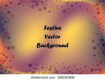 Festive gradient round confetti background. Holographic frame confetti texture for holiday, postcard, poster, carnivals, birthday and children's parties. Cover confetti mock-up. Wedding card layout