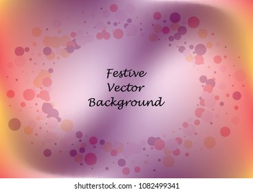 Festive gradient round confetti background. Holographic frame confetti texture for holiday, postcard, poster, carnivals, birthday and children's parties. Cover confetti mock-up. Wedding card layout