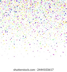 Festive Grain Celebration Vector White Background. Spectacular Top Round Invitation. Saturated Dust Happy Illustration. Trendy Grit Transparent Banner.