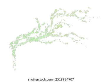 Festive green stripe. green curl twirl for the holidays. green colored curve rope. Vector png twirl, line, curve, rope, stripe design element.

