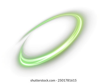Festive green stripe on white background. Green curl twirl for the holidays. Green colored curve rope. Vector png twirl, line, curve, rope, stripe design element.	