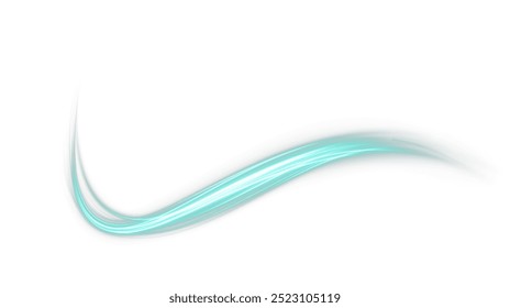 Festive green stripe on white background. Green curl twirl for the holidays. Green colored curve rope. Vector png twirl, line, curve, rope, stripe design element.	
