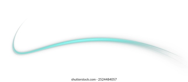 Festive green stripe on white background. green curl twirl for the holidays. green colored curve rope. Vector png twirl, line, curve, rope, stripe design element.