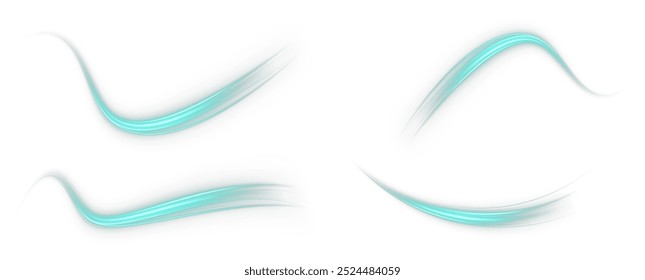 Festive green stripe on white background. green curl twirl for the holidays. green colored curve rope. Vector png twirl, line, curve, rope, stripe design element.