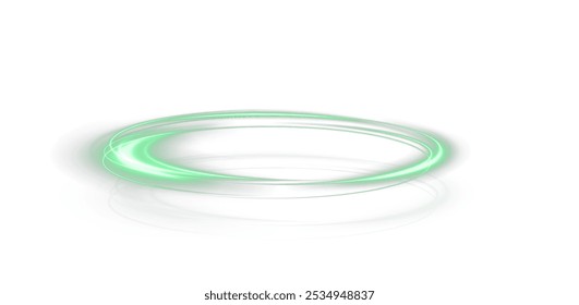 Festive green stripe on white background. green curl twirl for the holidays. green colored curve rope. Vector png twirl, line, curve, rope, stripe design element.