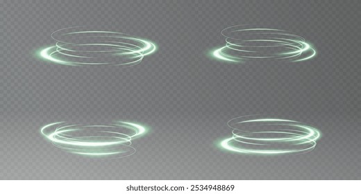 Festive green stripe on white background. green curl twirl for the holidays. green colored curve rope. Vector png twirl, line, curve, rope, stripe design element.