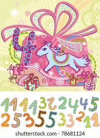 festive greetings for a girl from one to five years