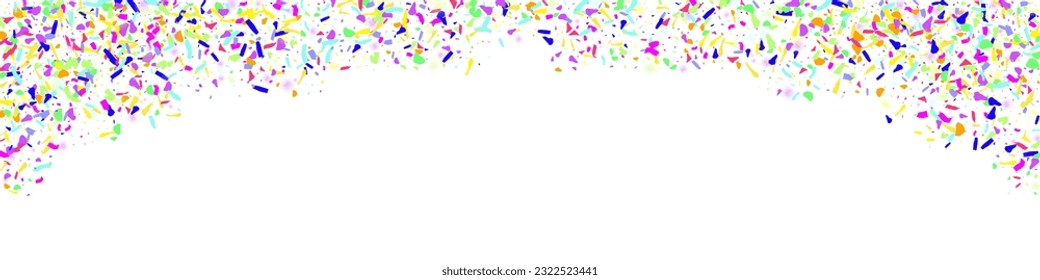 Fondo Panorámico Blanco Del Vector Del Abstracto Del Grit Festivo. Tarjeta De Punto De Decoración Saturada. Alegre Diseño De Diversión En Lluvia. Colorida Invitación de Navidad en Polvo.