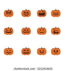 Expresión de la cara de calabaza de Halloween festiva