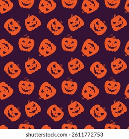 Festive Halloween Pumpkin Pattern for Spooky Season Celebrations