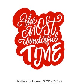 Letras festivas dibujadas a mano con la frase Feliz Año Nuevo. Tipografía moderna brillante para saludos de vacaciones, carteles de marca y diseños de redes sociales.