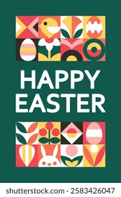 Festive Happy Easter holiday poster