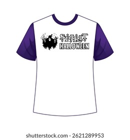 Festive Happy Halloween t-shirt design featuring spooky graphics, perfect for parties, costumes, and seasonal fun.
