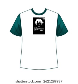 Festive Happy Halloween t-shirt design featuring spooky graphics, perfect for parties, costumes, and seasonal fun.
