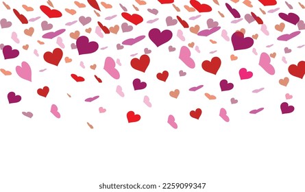 Festive heart banner design. St. Valentine's day decoration