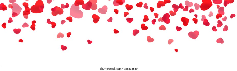 Festive heart banner design. St. Valentine's day decoration