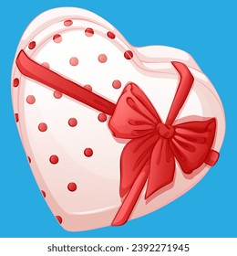 festive heart shaped box for lovers