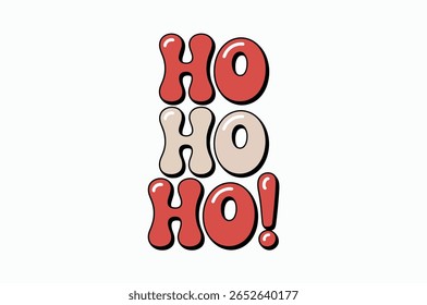 Festive Ho Ho Ho Graphic Design for Christmas