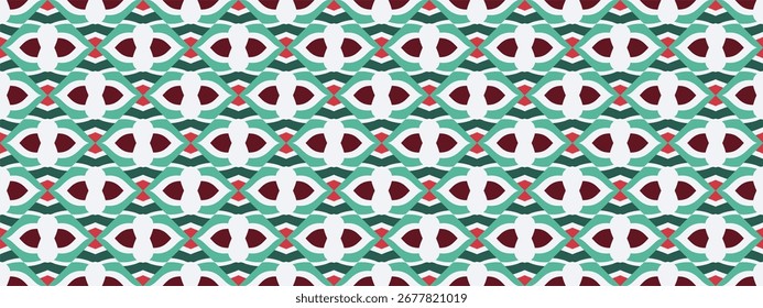 Um Padrão Festivo De Férias Com Repetidas Formas De Borgonha E Teal Em Um Fundo Branco Para Decorações De Natal