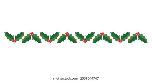 Festive Holly Border and Christmas Frame Design for Seasonal Decorations