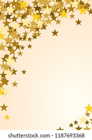 Festive horizontal Christmas vertical background with copy space and golden stars