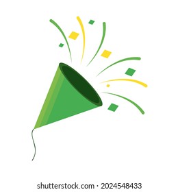 festive horn party icon isolated
