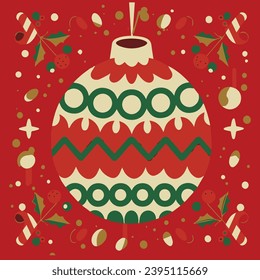 festividad, ilustración, diseño vectorial de Navidad