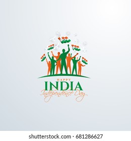 festive illustration of independence day in India celebration on August 15. vector design elements of the national day. holiday graphic icons. National day