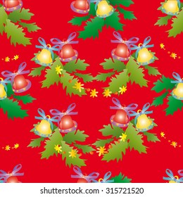 Festive illustration. The pattern for new year or Christmas background.