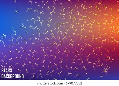 Festive illustration of stars on a colored background. Christmas background, for greeting cards, gift wrapping.