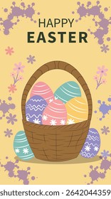 festive illustrations commemorating Easter perfect for Easter greetings, social media posts, Easter egg hunt promotions, and other festive visual content celebrating the holiday.