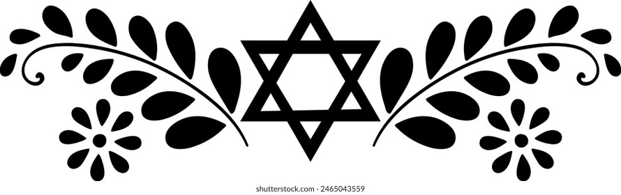 Festive jewish decorative clipart vector