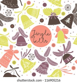 Festive jingle bells background