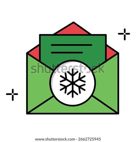 Festive Letter to Santa Claus Vector Illustration for Christmas Holiday Wishes