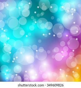 Festive light background with bokeh