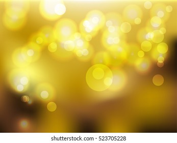 Festive light background,  round shape bokeh of blurred light.