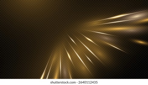 Festive light effect, Christmas light of joy. Background for banner, poster, prints, business card or advertisement. Motion effect, speed lines.
