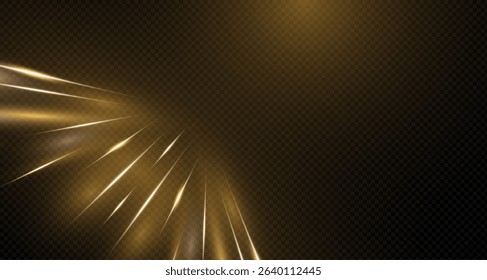 Festive light effect, Christmas light of joy. Background for banner, poster, prints, business card or advertisement. Motion effect, speed lines.