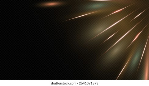 Festive light effect, Christmas light of joy. Background for banner, poster, prints, business card or advertisement. Motion effect, speed lines.