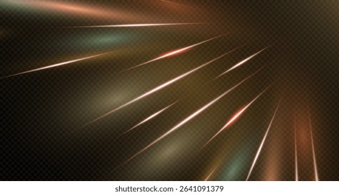 Festive light effect, Christmas light of joy. Background for banner, poster, prints, business card or advertisement. Motion effect, speed lines.