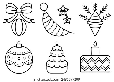 Festive Lines line art cheerful holiday spirit