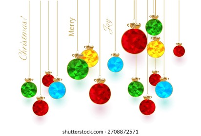 Adornos festivos de Navidad y año Nuevo de polietileno bajo en Anuncio de saludo blanco